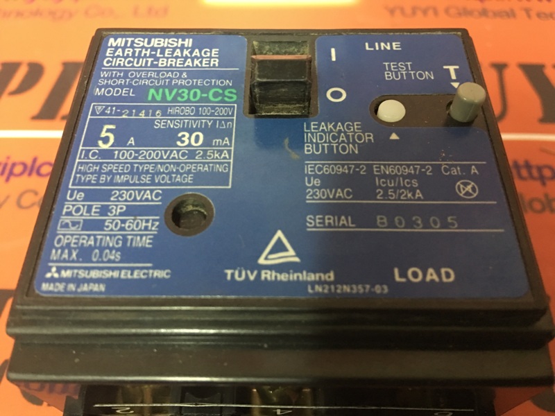 MITSUBISHI NV30CS EARTHLEAKAGE CIRCUITBREAKER PLC DCS SERVO